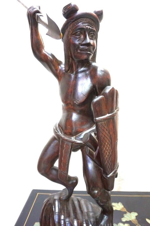 H-P STARA DREWNIANA RZEŹBA WOJOWNIK IGOROT Filipiny 73cm
