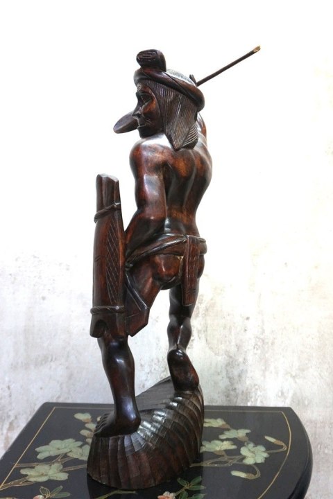 H-P STARA DREWNIANA RZEŹBA WOJOWNIK IGOROT Filipiny 73cm
