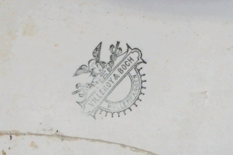 H-P XVIIIw ANTYCZNA TOALETA BIDET DREWNIANY Z CERAMIKĄ V&B
