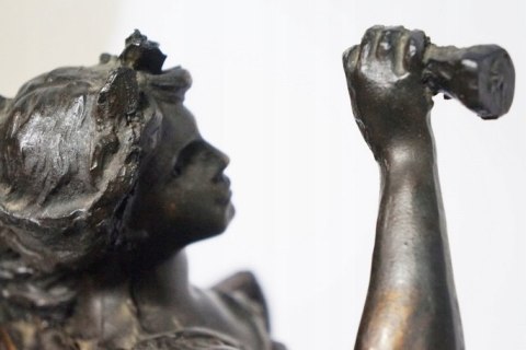 H-P ZEGAR KOMINKOWY PIĘKNY Z FIGURĄ
