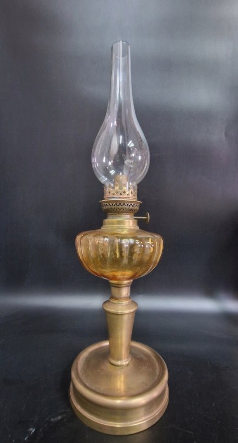 H-P CIĘŻKA MOSIĘŻNA STARA LAMPA NAFTOWA