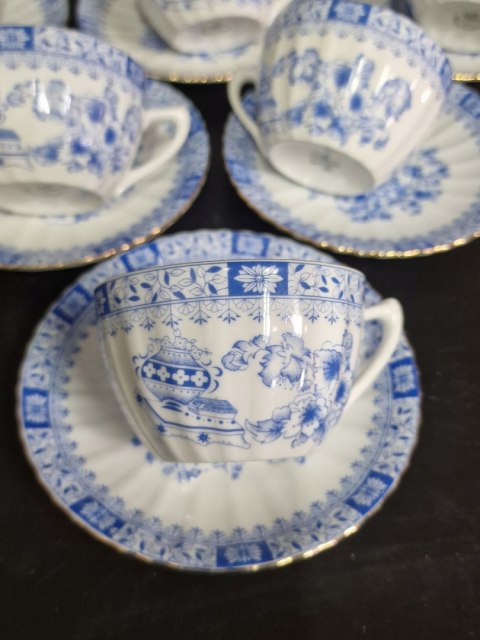 H-P CUDNE ZDOBIONE KOBALTEM Filiżanka + spodek CHINA BLUE 6 osób
