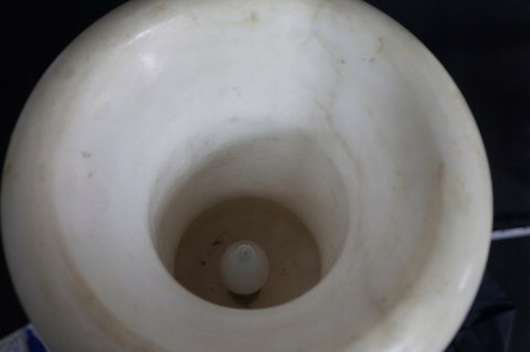 H-P CUDOWNA LAMPA AMFORA WAZA KAMIENNA Z ALABASTRU