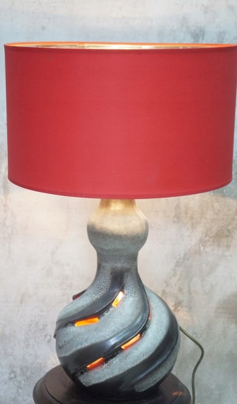 H-P DUŻA CERAMICZNA LAMPA STOŁOWA NIEMCY LATA 70-te