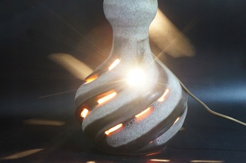 H-P DUŻA CERAMICZNA LAMPA STOŁOWA NIEMCY LATA 70-te