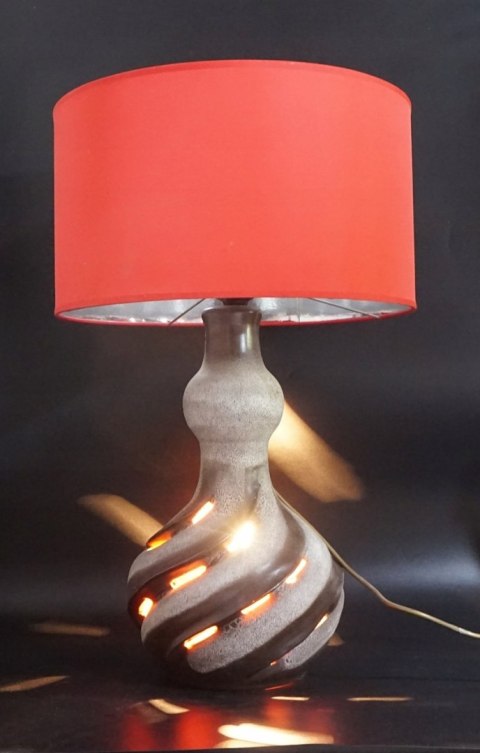 H-P DUŻA CERAMICZNA LAMPA STOŁOWA NIEMCY LATA 70-te
