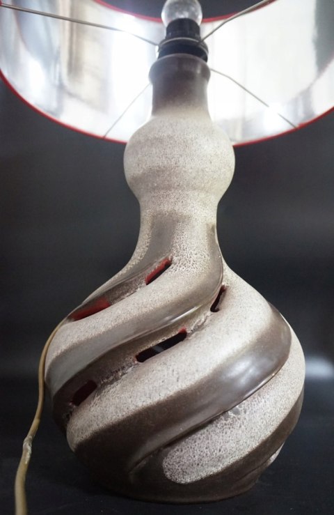 H-P DUŻA CERAMICZNA LAMPA STOŁOWA NIEMCY LATA 70-te