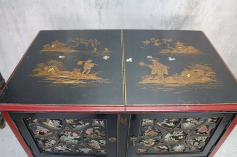H-P NIESPOTYKANA KOMODA SZAFKA BARWNY BAREK - ORIENT CHINY
