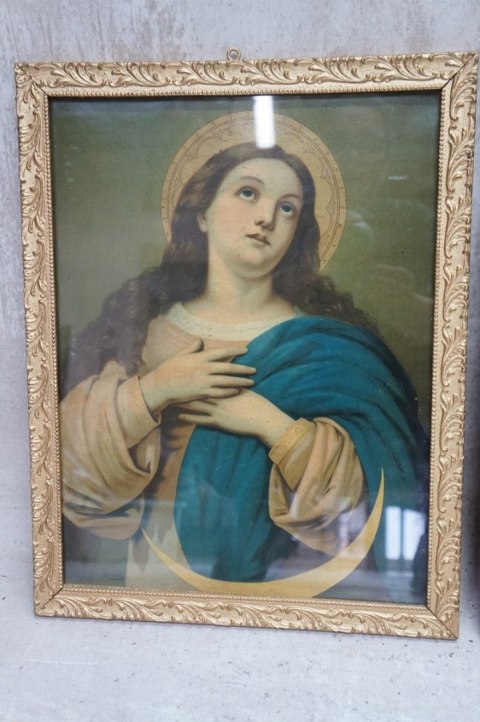 H-P PARA ZABYTKOWYCH OBRAZÓW RELIGIJNYCH MARIA I JEZUS - oleodruk\