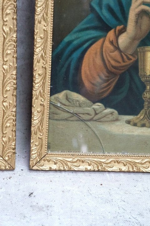 H-P PARA ZABYTKOWYCH OBRAZÓW RELIGIJNYCH MARIA I JEZUS - oleodruk\