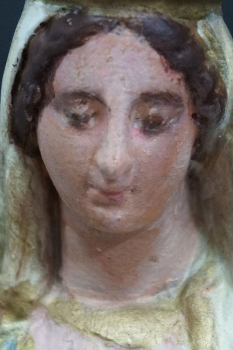 H-P STARA FIGURA MATKA BOSKA Z DZIECIĄTKIEM NOTRE DAME DES VICTOIRES ANTYK