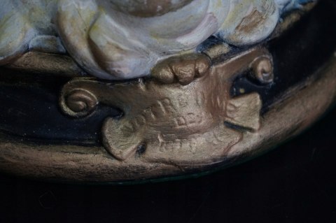H-P STARA FIGURA MATKA BOSKA Z DZIECIĄTKIEM NOTRE DAME DES VICTOIRES ANTYK