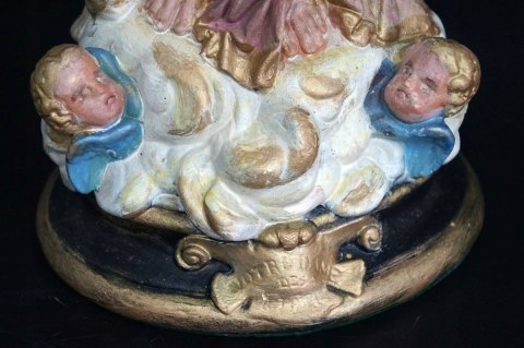 H-P STARA FIGURA MATKA BOSKA Z DZIECIĄTKIEM NOTRE DAME DES VICTOIRES ANTYK