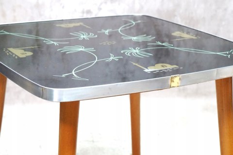 H-P STOLIK KAWOWY PATYCZAK Alburette Mid-century modern DDR PRL