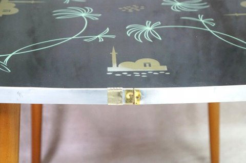 H-P STOLIK KAWOWY PATYCZAK Alburette Mid-century modern DDR PRL