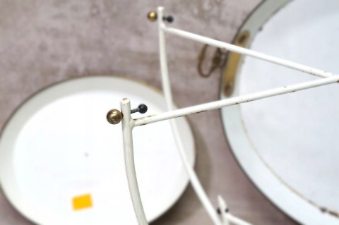 H-P STYLOWY WÓZEK BAROWY VINTAGE / RETRO EMALIOWANY Z MOSIĄDZEM
