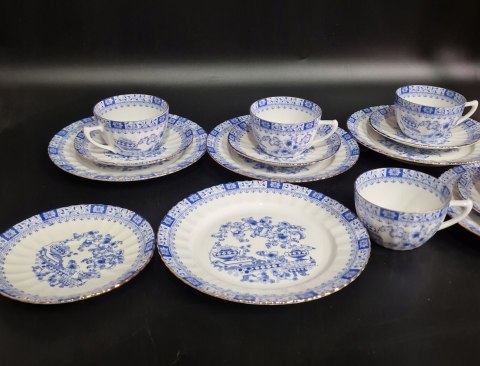 H-P ZESTAW ŚNIADANIOWY Filiżanka+ spodek+ talerzyk dla 5 osób CHINA BLUE