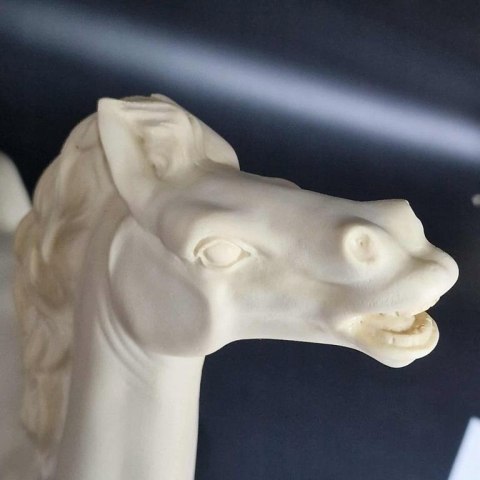 H-P ALABASTROWA DUŻA FIGURA KONIA KOŃ z alabastru - sygnowana