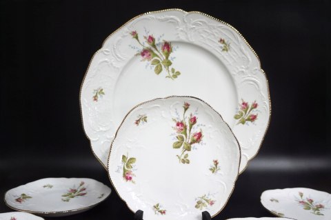H-P KOMPLET ROSENTHAL TALERZ NA CIASTO +6 TALERZY DESEROWYCH Sanssouci
