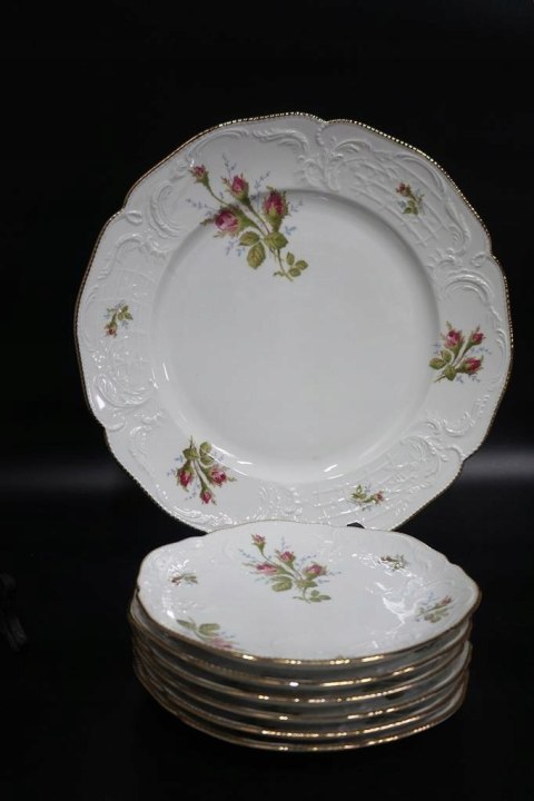 H-P KOMPLET ROSENTHAL TALERZ NA CIASTO +6 TALERZY DESEROWYCH Sanssouci
