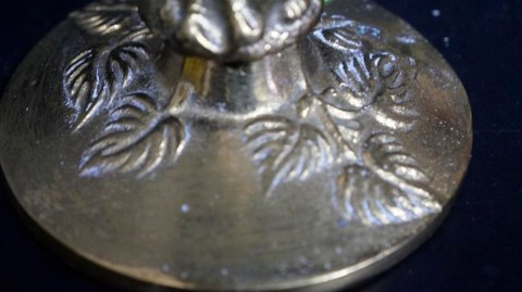 H-P MOSIĘŻNY ZEGAR Z FIGURĄ KOBIETY STYL SECESYJNY PANNA SMUKŁA