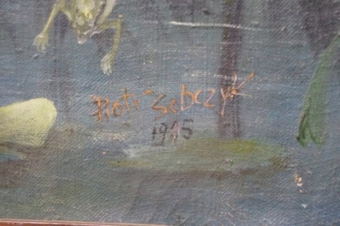H-P OBRAZ- PASTEL -POWRÓT BOCIANÓW -PIOTR SOBCZYK