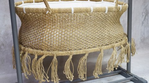H-P PODWIESZANY KOSZ MOJŻESZA KOŁYSKA WISZĄCA BOHO
