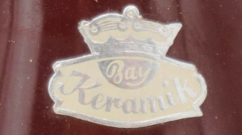 H-P ŚLICZNY WAZON BORDOWO ZŁOTY Bay Keramik