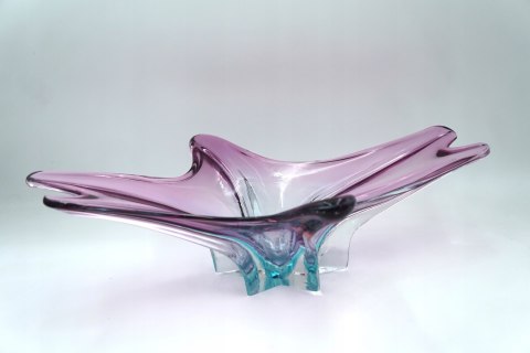 H-P WIELKA SZKLANA NIEPOWTARZALNA PATERA MURANO 51cm z Wenecji