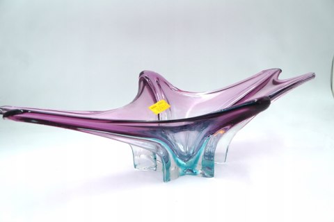 H-P WIELKA SZKLANA NIEPOWTARZALNA PATERA MURANO 51cm z Wenecji