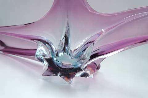 H-P WIELKA SZKLANA NIEPOWTARZALNA PATERA MURANO 51cm z Wenecji