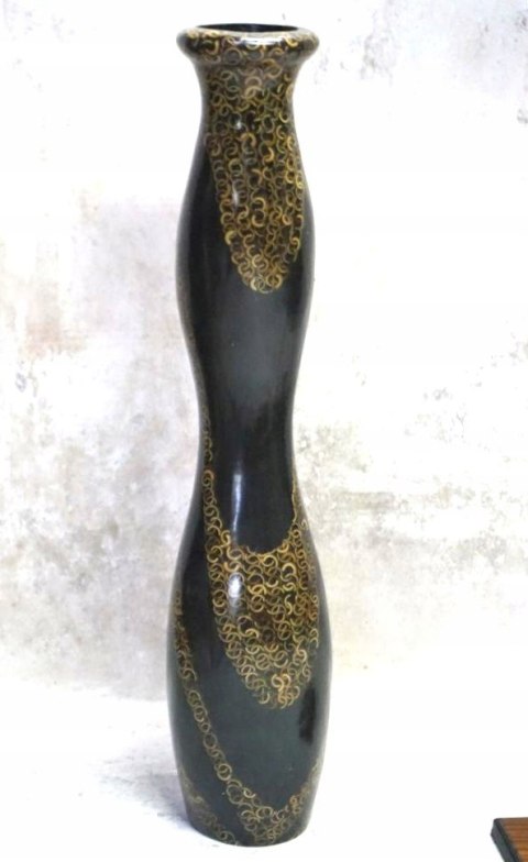 H-P WIELKO DEKORACYJNY WAZON DREWNIANY Z BALSY 102cm CUDNY