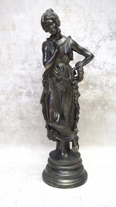 H-P WYSOKA DUŻA FIGURA RZYMIANKA - ALABASTER BARWIONY 63cm