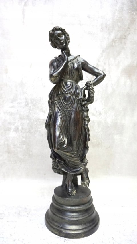 H-P WYSOKA DUŻA FIGURA RZYMIANKA - ALABASTER BARWIONY 63cm