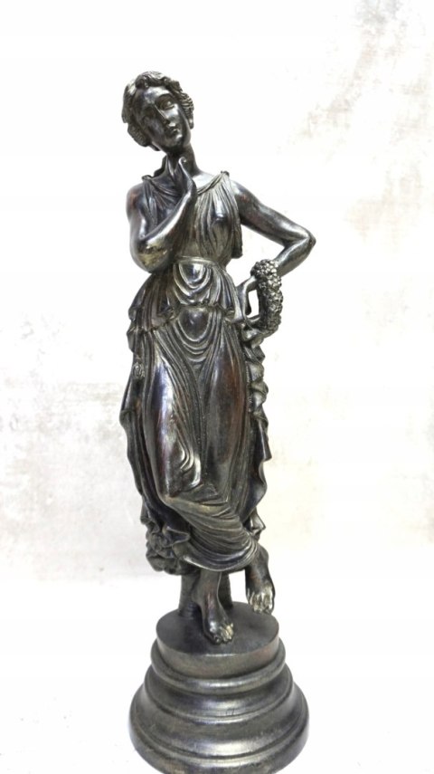 H-P WYSOKA DUŻA FIGURA RZYMIANKA - ALABASTER BARWIONY 63cm