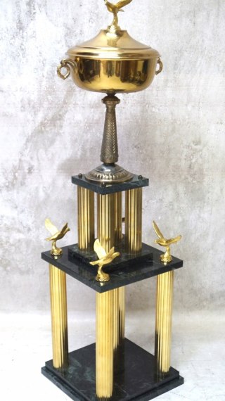 H-P OKAZAŁE TROFEUM PUCHAR DLA HODOWCY GOŁĘBI GOŁĘBIARZA 117cm