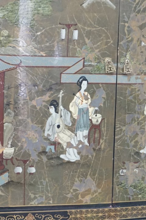 H-P ORIENTALNA KOMODA SZAFA - CHINY JAPONIA - UNIKATOWA malowana