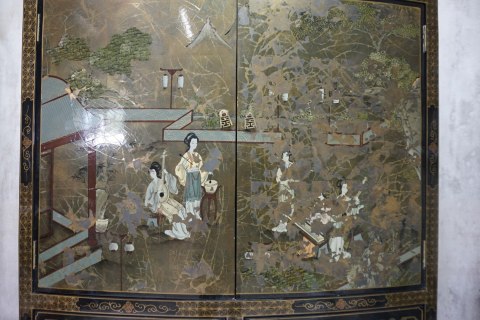 H-P ORIENTALNA KOMODA SZAFA - CHINY JAPONIA - UNIKATOWA malowana