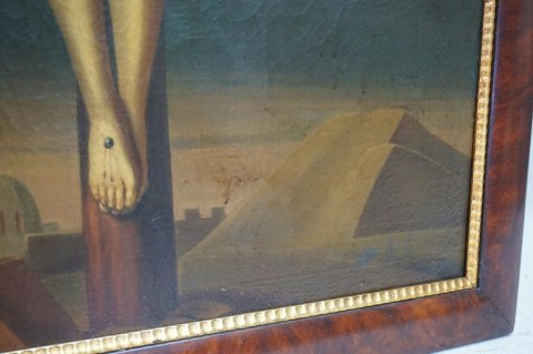 H-P ANTYCZNY RELIGIJNY OBRAZ UKRZYŻOWANIE - JEZUS NA KRZYŻU