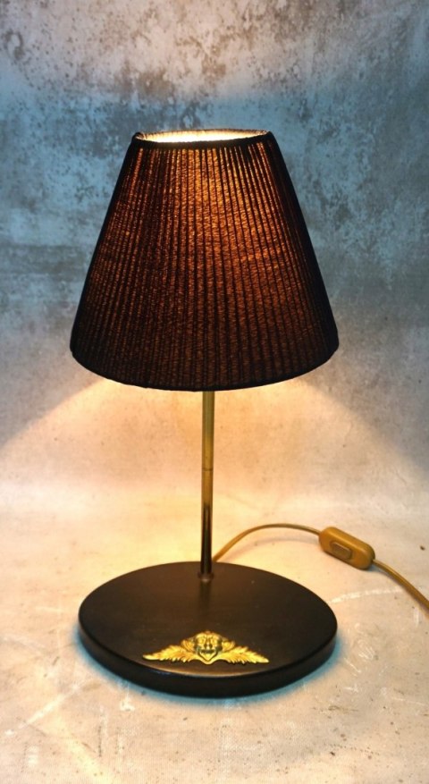 H-P CIEKAWA LAMPKA Z CZARNYM ABAŻUREM