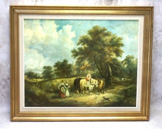 H-P CZAS ŻNIW duży oleodruk w/g Francis Wheatley (British, 1747-1801) obraz
