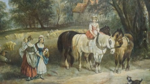 H-P CZAS ŻNIW duży oleodruk w/g Francis Wheatley (British, 1747-1801) obraz