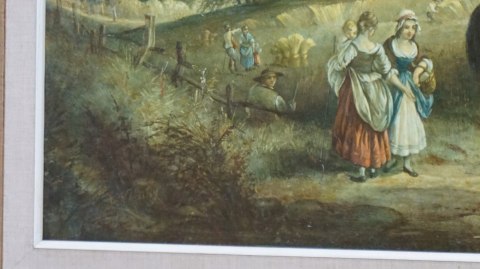 H-P CZAS ŻNIW duży oleodruk w/g Francis Wheatley (British, 1747-1801) obraz