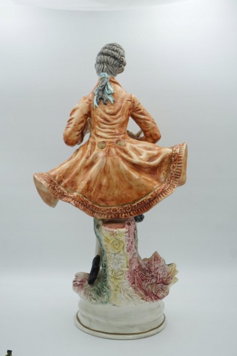 H-P DUŻA FIGURA DWORZANIN WŁOSKA CERAMIKA a'la CAPODIMONTE 57cm