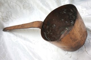 H-P DUŻY GŁĘBOKI RONDEL CAŁY Z MIEDZI CYGAŃSKI 1,8kg