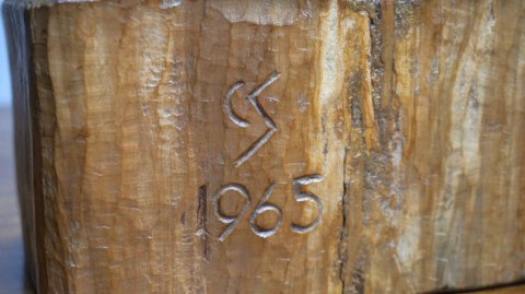 H-P PIĘKNA WYSOKA RZEŹBA FIGURA MATKI BOSKIEJ z DZIECIĄTKIEM 84cm 1965