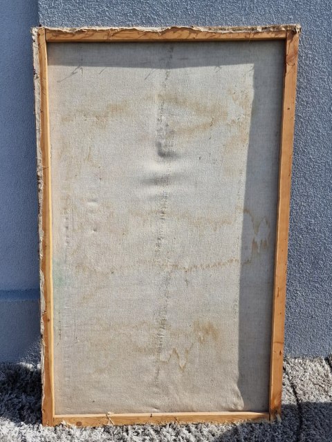 H-P PIĘKNY STARY DUŻY GOBELIN -MAKATA KILIM SCENKA RODZAJOWA 136 cm x 83 cm