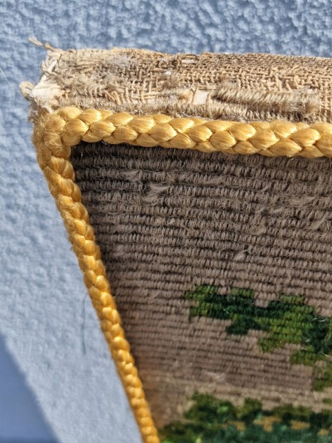 H-P PIĘKNY STARY DUŻY GOBELIN -MAKATA KILIM SCENKA RODZAJOWA 136 cm x 83 cm