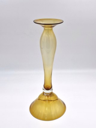 H-P SMUKŁY WYSOKI ŚWIECZNIK SZKLANY Westmoreland honey glass