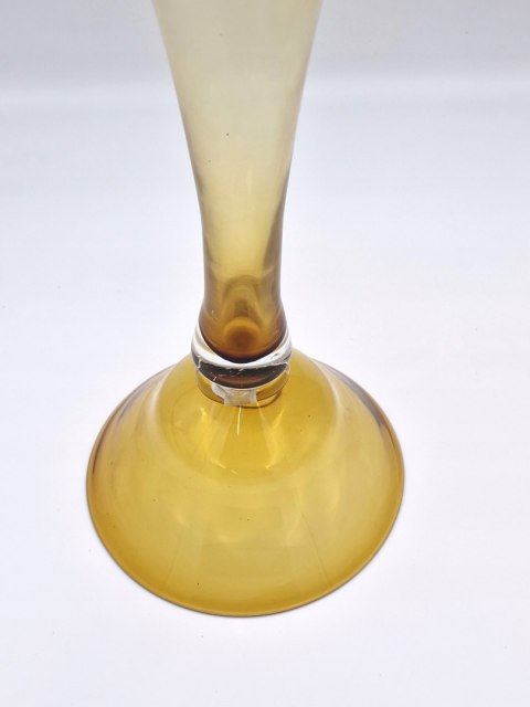 H-P SMUKŁY WYSOKI ŚWIECZNIK SZKLANY Westmoreland honey glass
